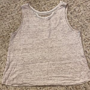Beige Linen Tank Top
